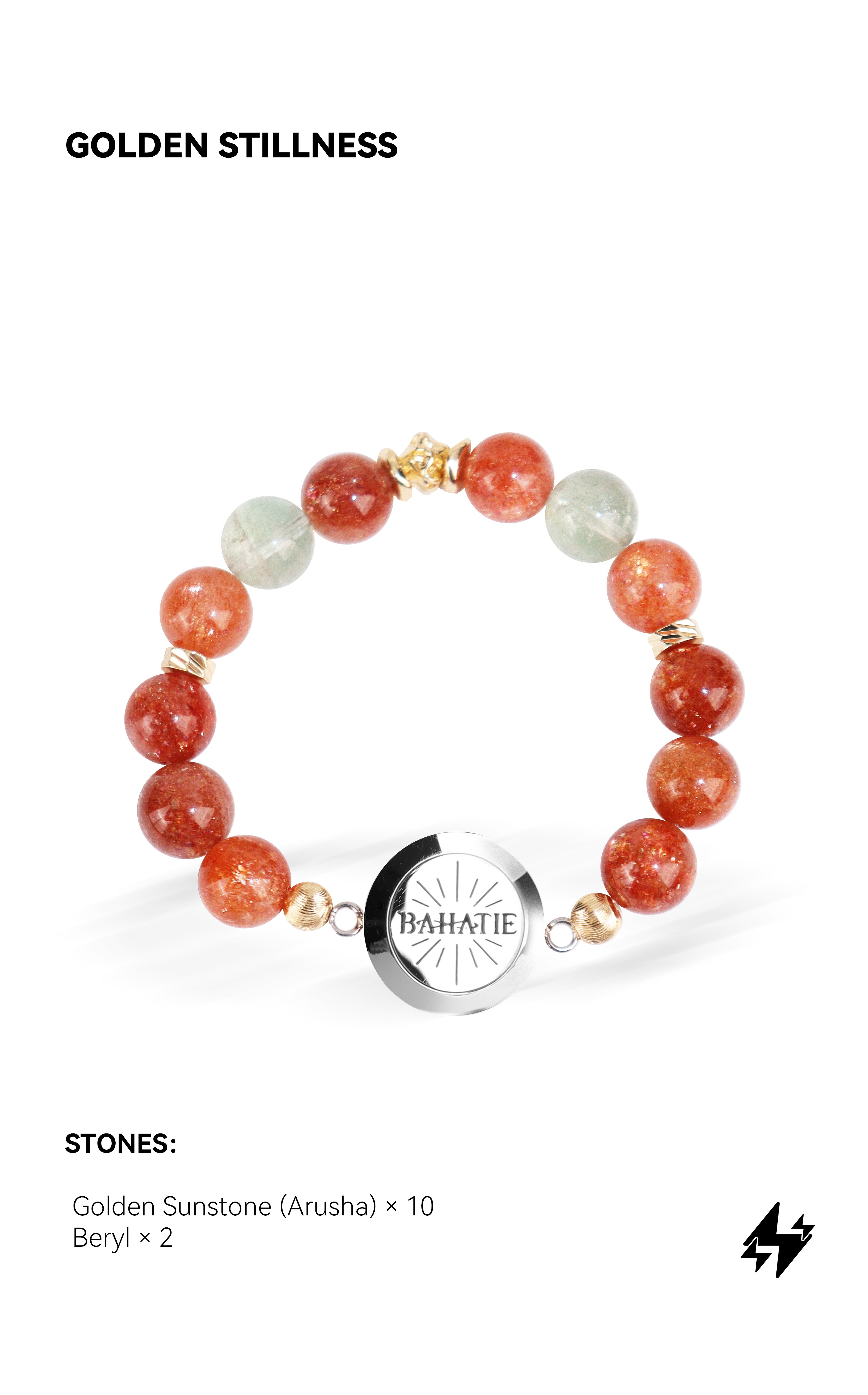 Golden Stillness Arusha Golden Sunstone Crystal Aromatherapy Bracelet