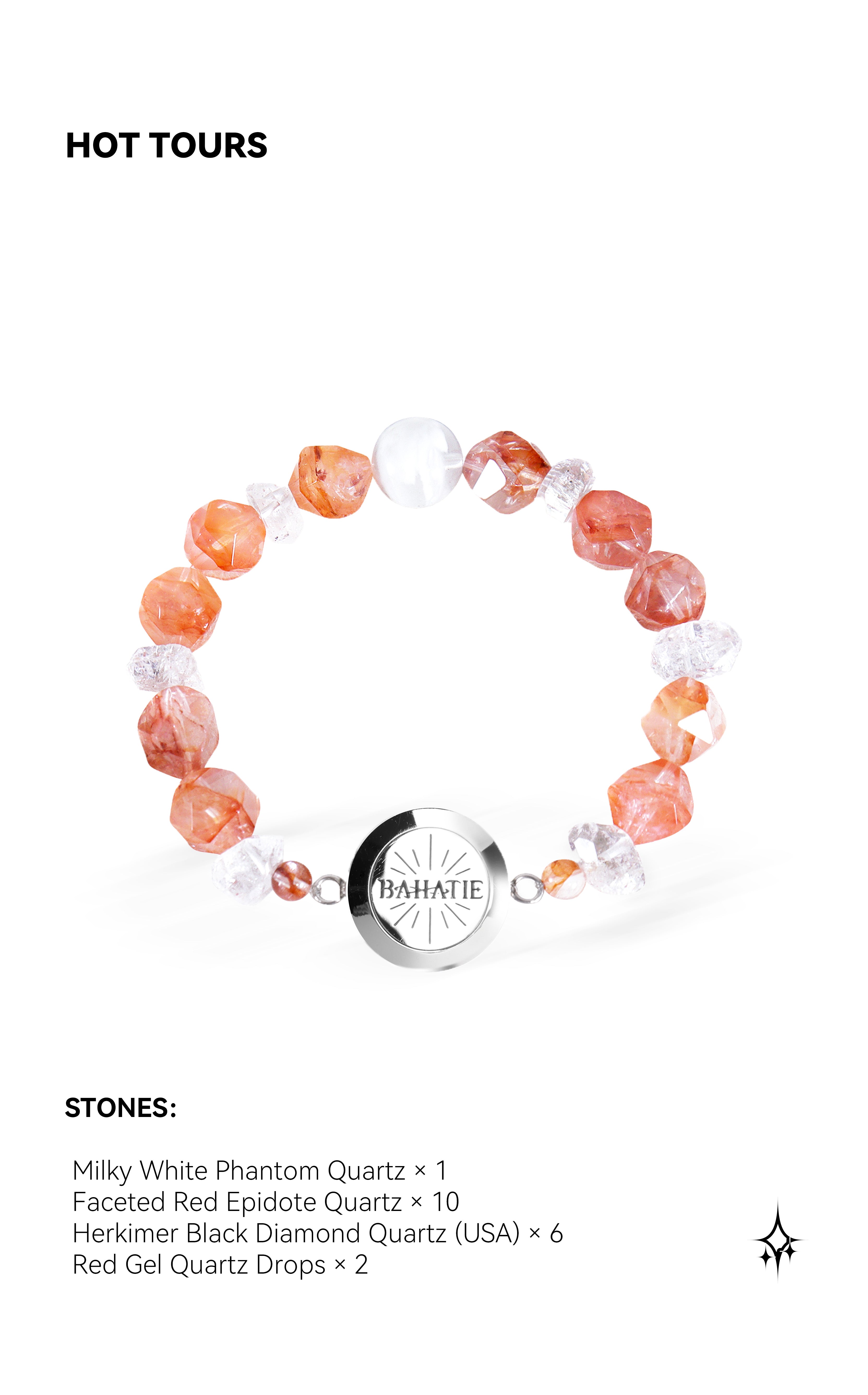 Hot Tours Red Inclusion Quartz Aromatherapy Bracelet