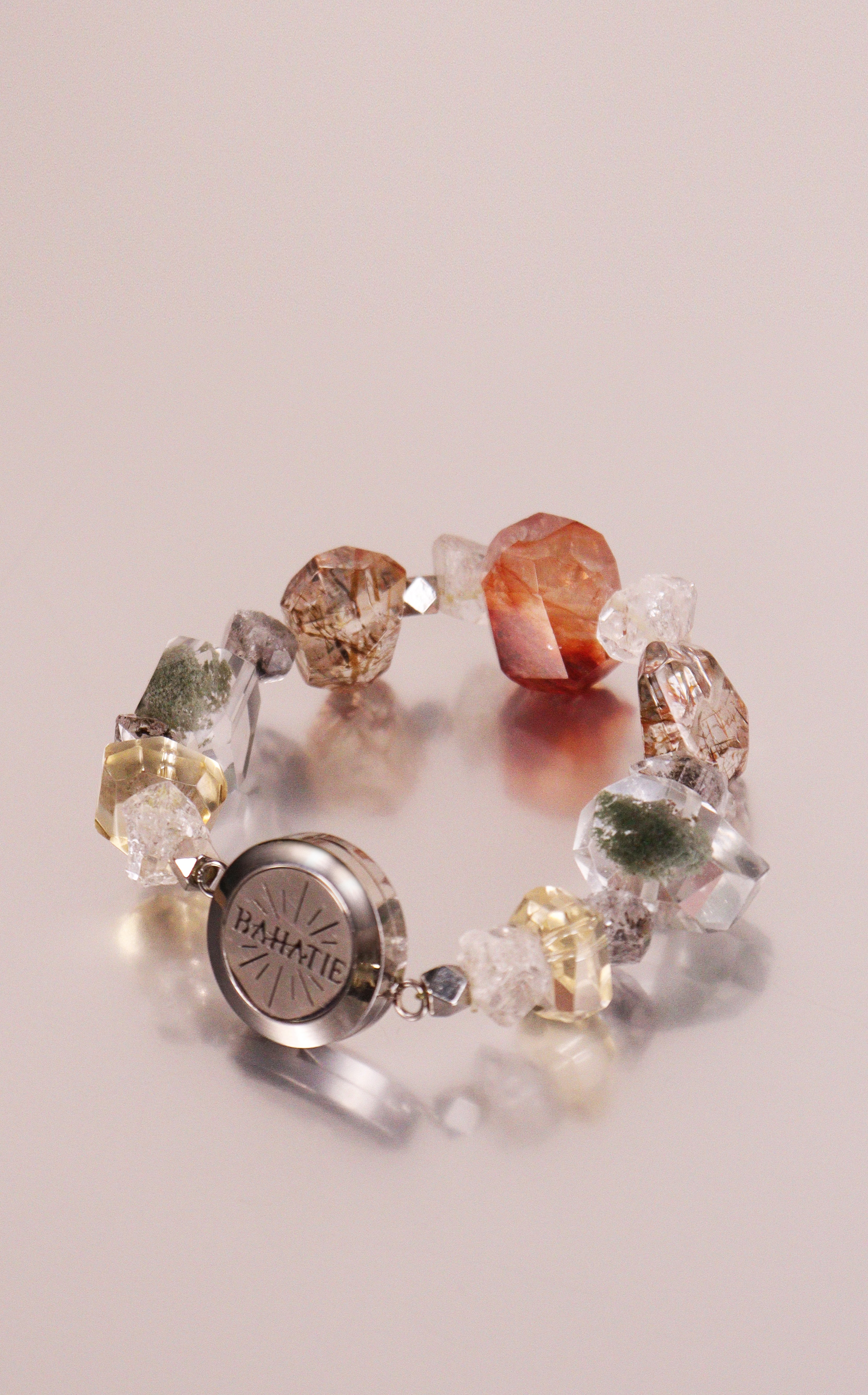 Wrist of Creation Red Epidote Quartz Crystal Aromatherapy Bracelet