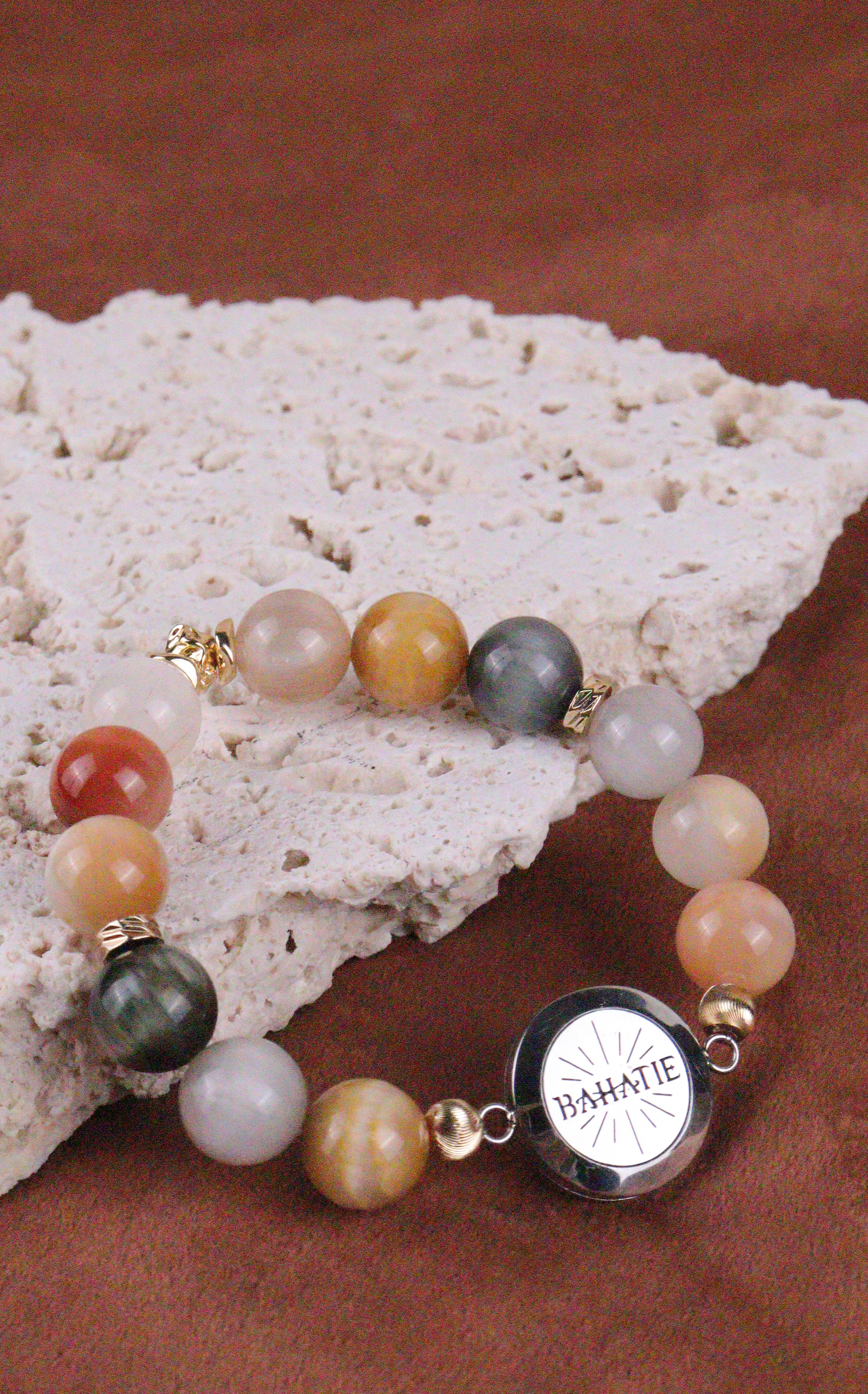 Silkroad Dream Rabbit Hair Quartz Crystal Aromatherapy Bracelet