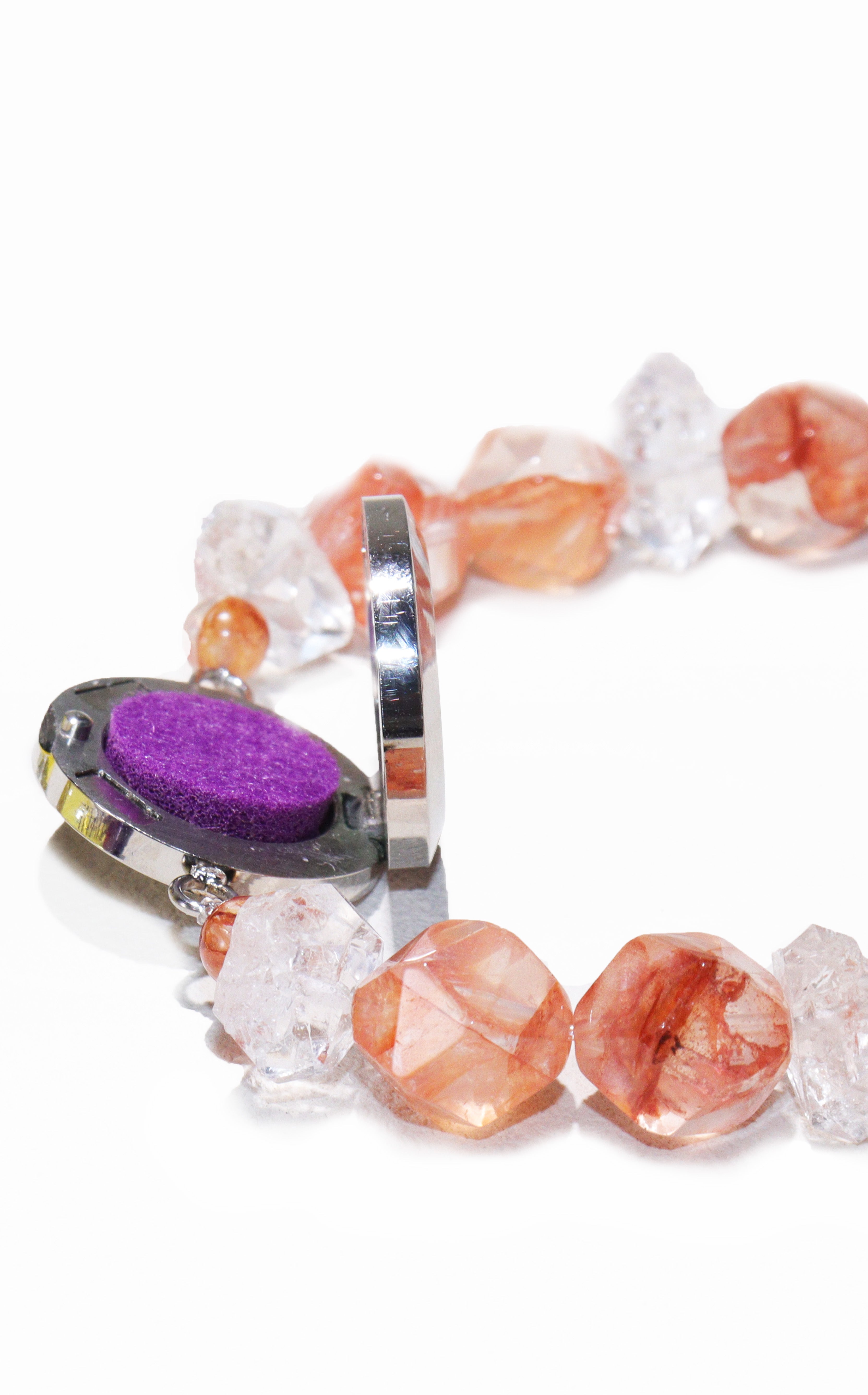 Hot Tours Red Inclusion Quartz Aromatherapy Bracelet