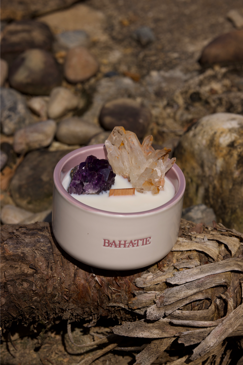 Golden Compass · Crown Chakra Crytal Candle