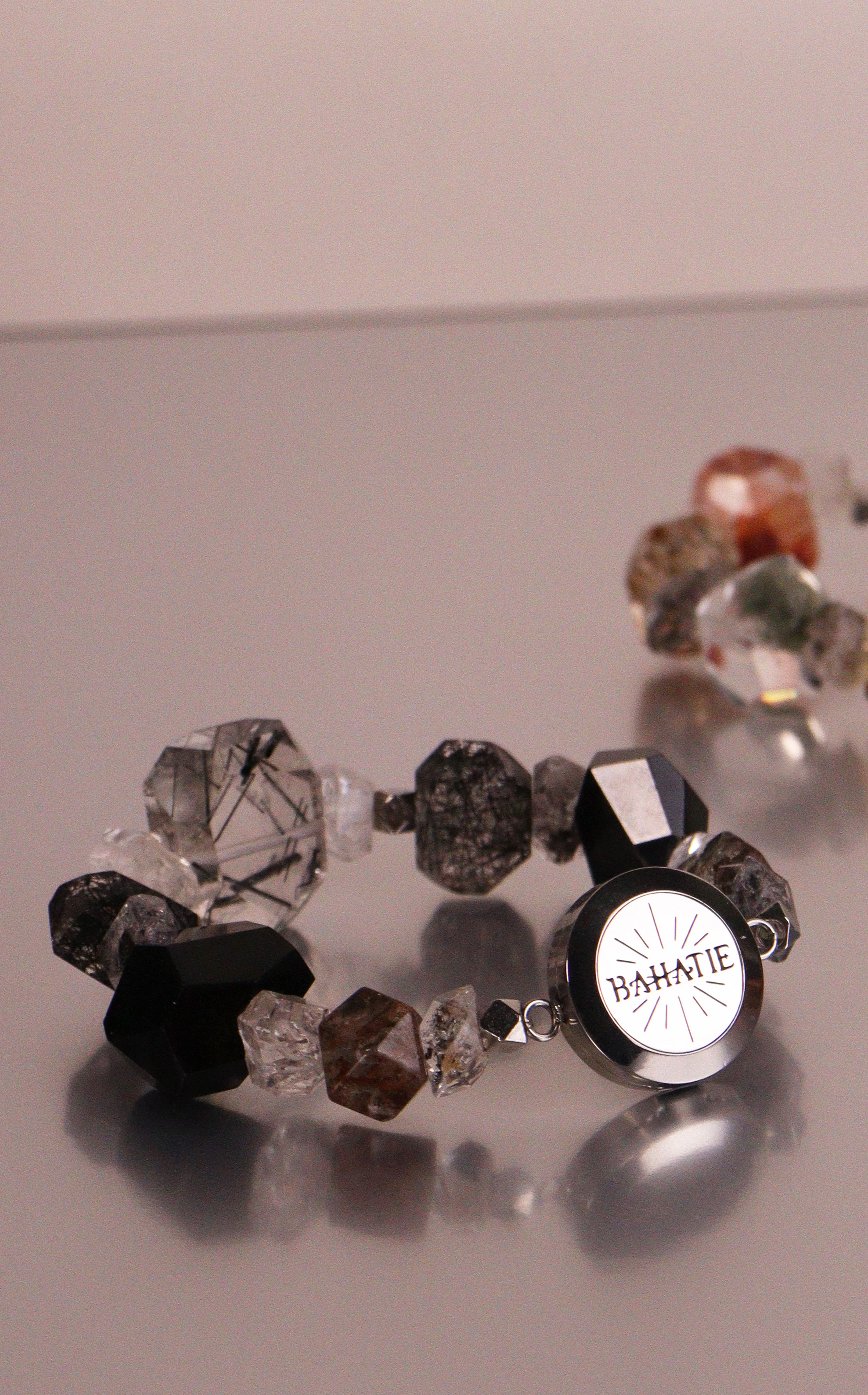 Darth Vader Black Rutile Quartz Crystal Aromatherapy Bracelet