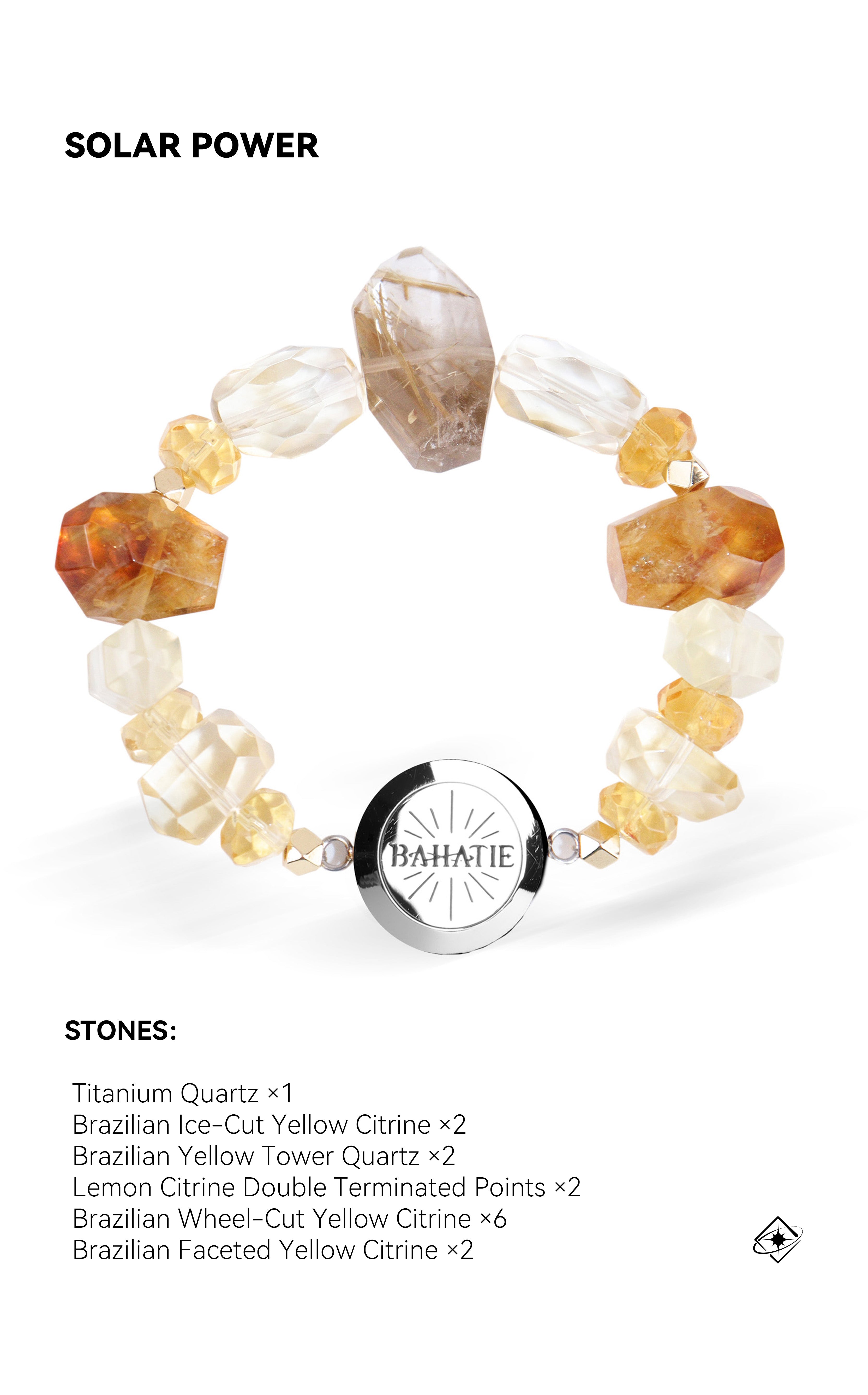 Solar Power Yellow Citrine Crystal Aromatherapy Bracelet
