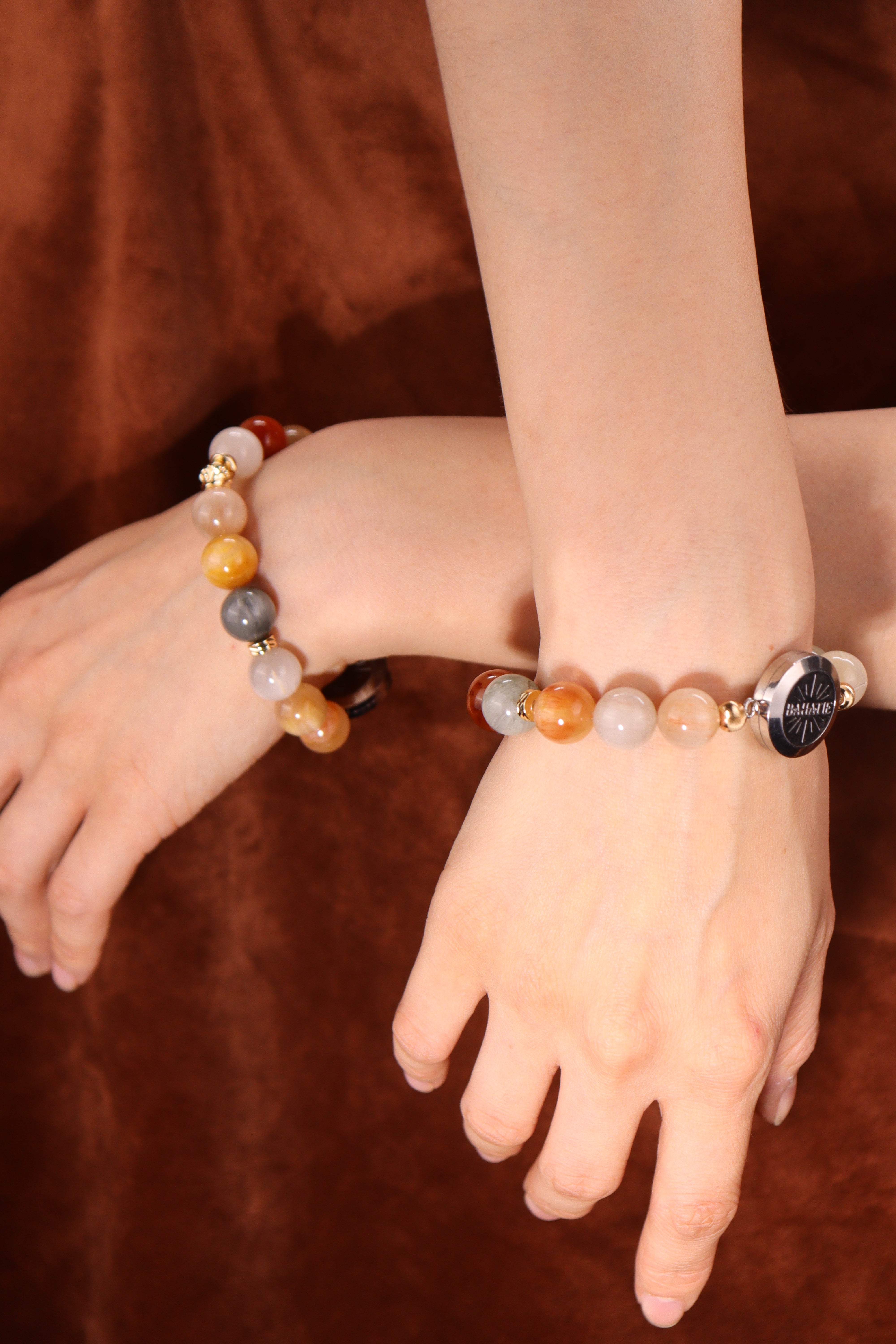 Silkroad Dream Rabbit Hair Quartz Crystal Aromatherapy Bracelet