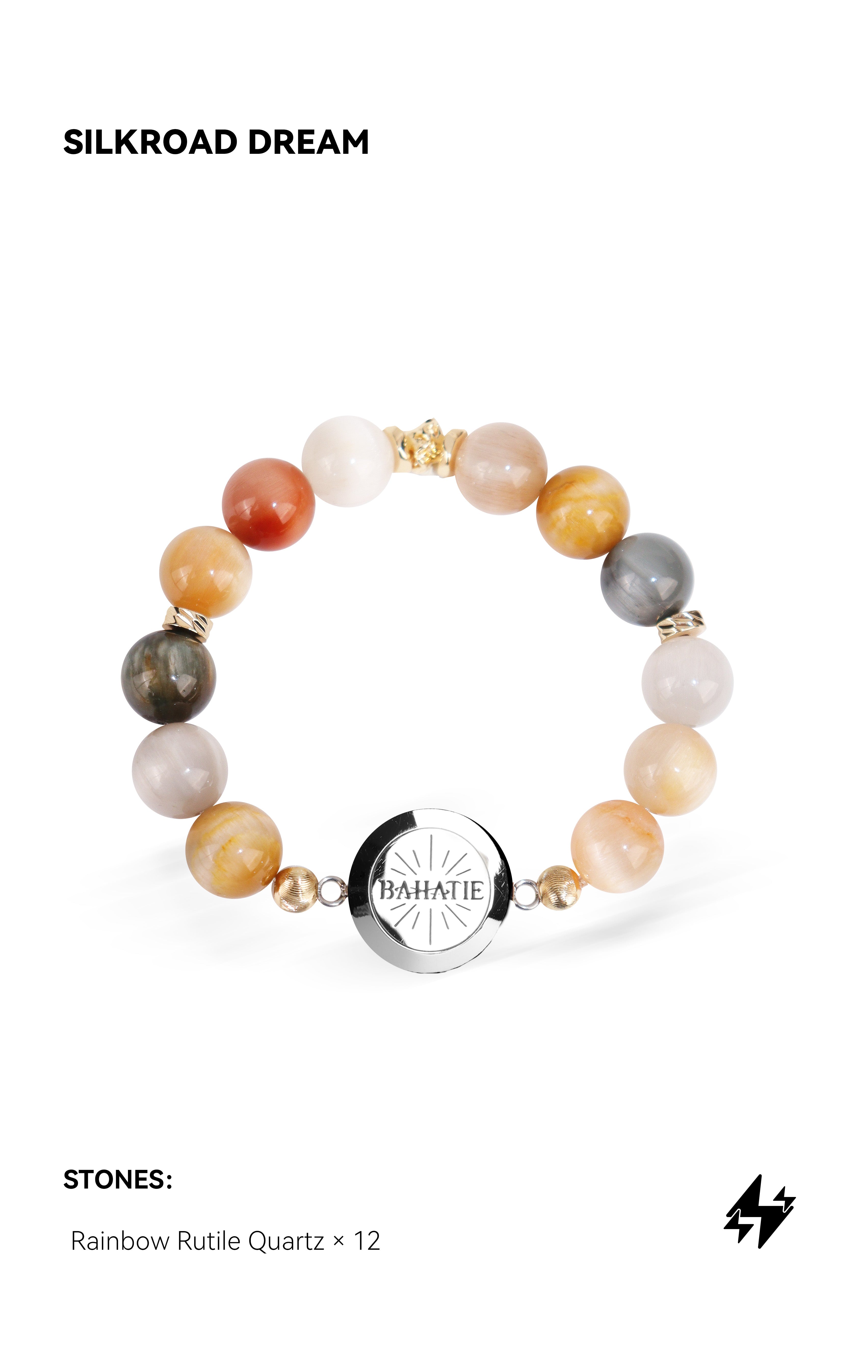 Silkroad Dream Rabbit Hair Quartz Crystal Aromatherapy Bracelet
