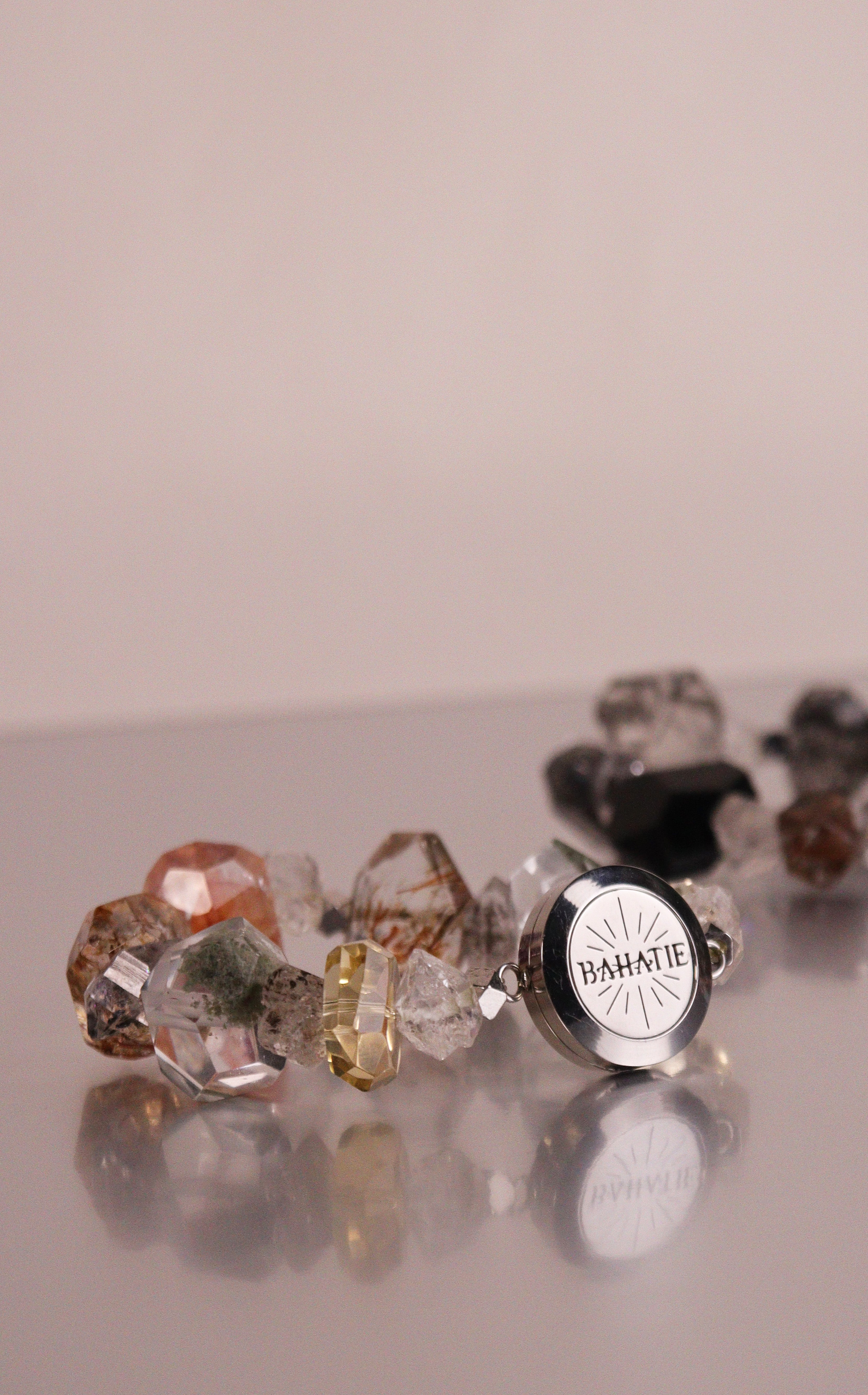Wrist of Creation Red Epidote Quartz Crystal Aromatherapy Bracelet