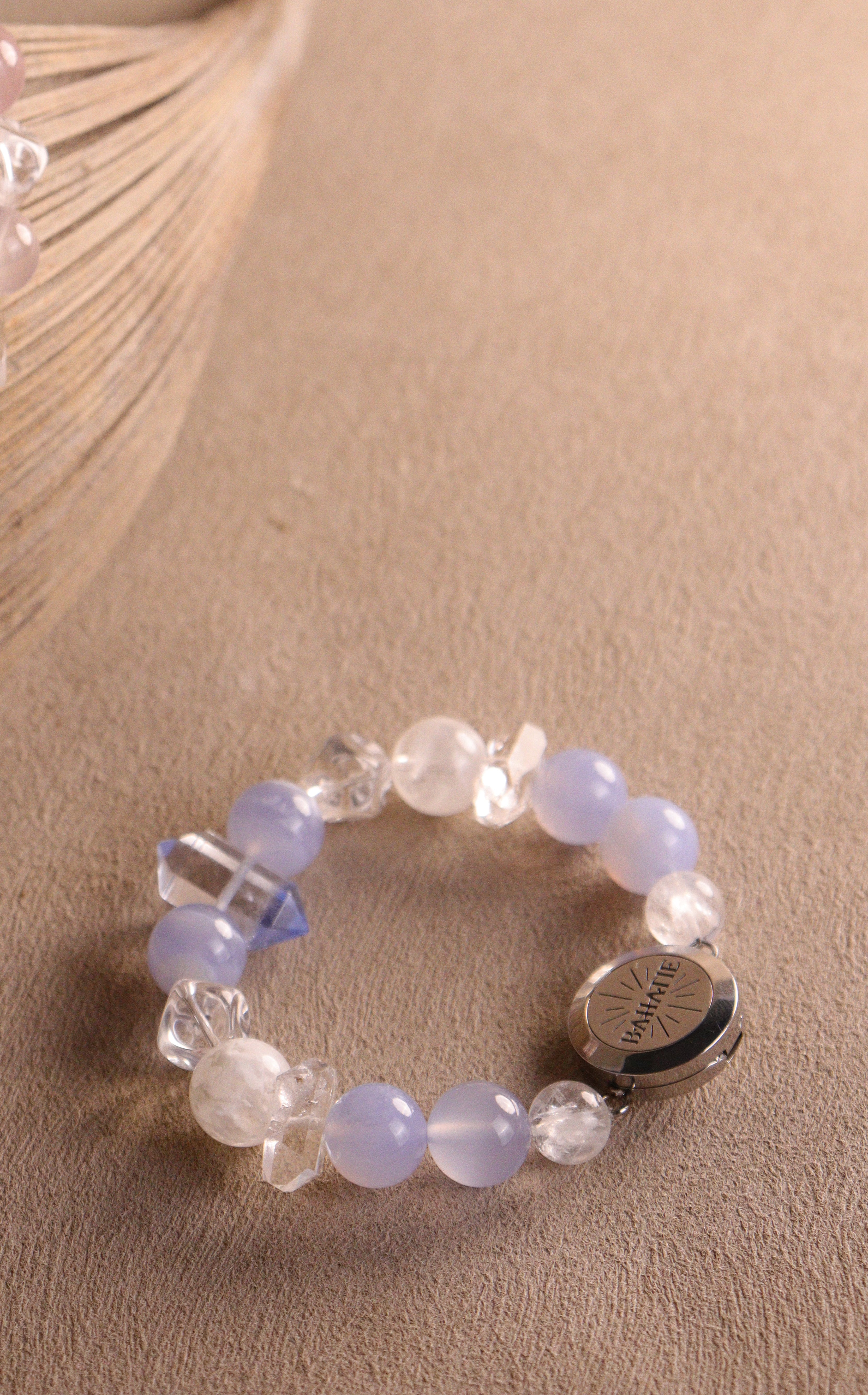 Clarity & Flow Blue Quartz Crystal Diffuser Bracelet