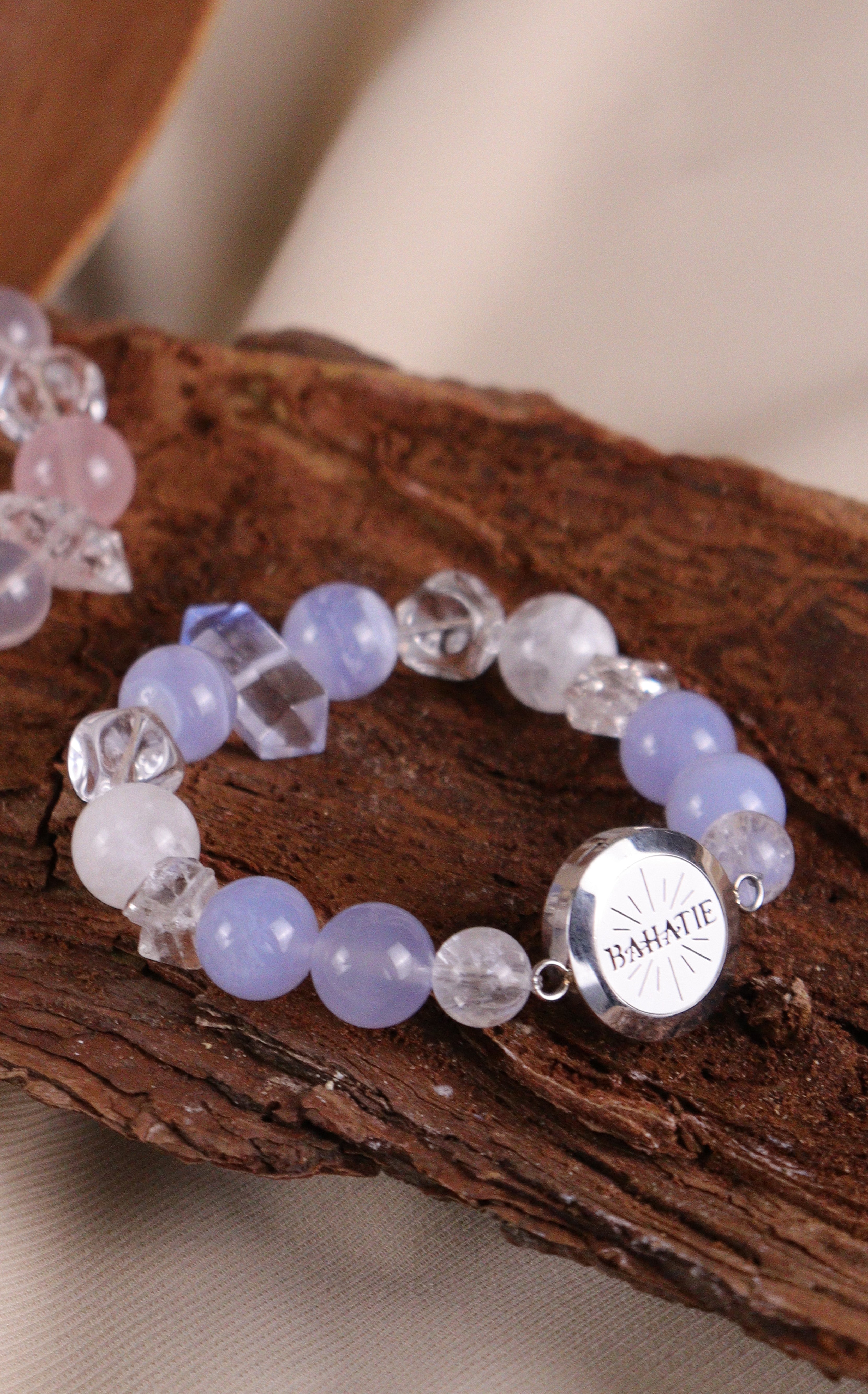 Clarity & Flow Blue Quartz Crystal Diffuser Bracelet