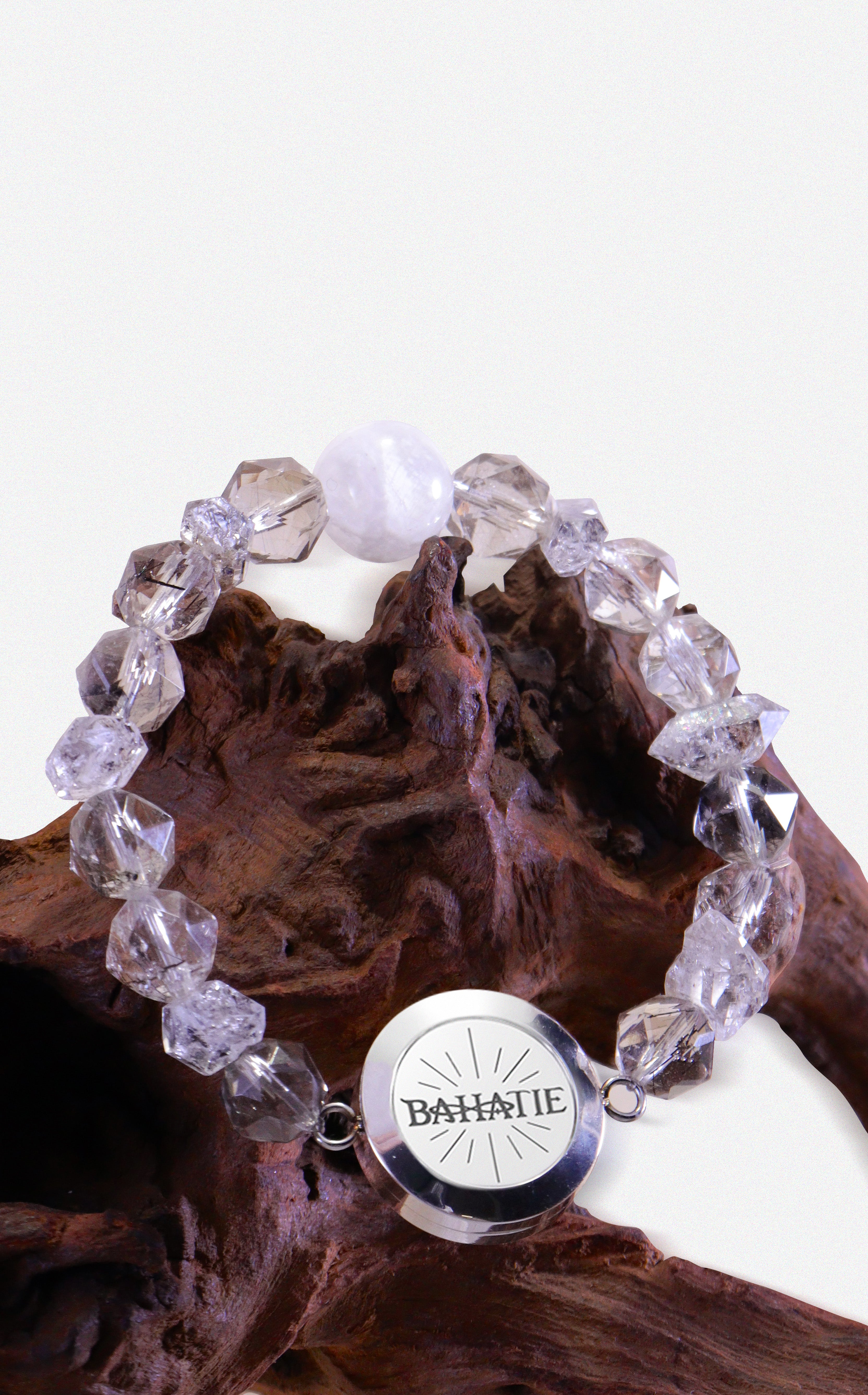 Neti Neti Black Diamond Quartz Crystal Aromatherapy Bracelet