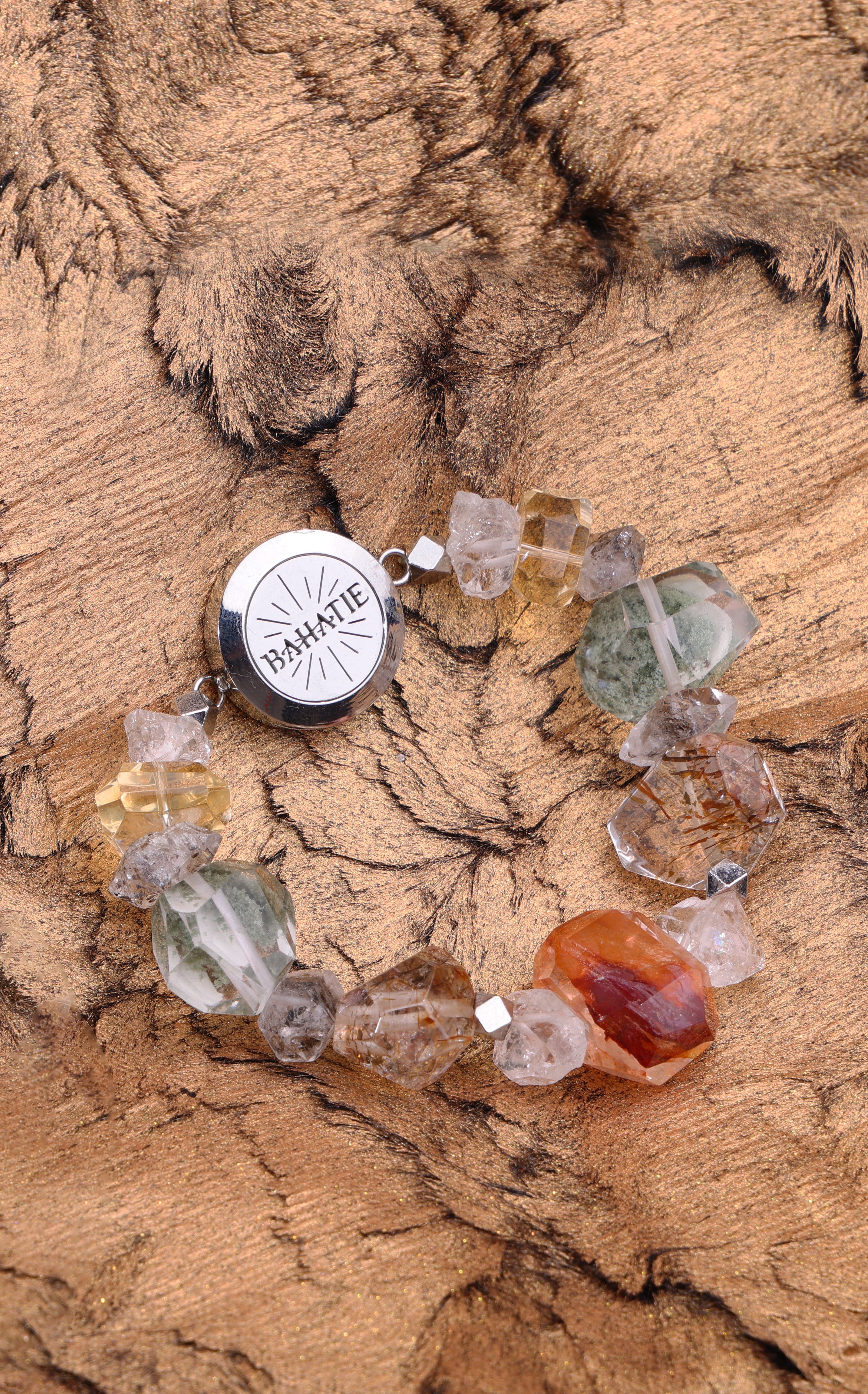 Wrist of Creation Red Epidote Quartz Crystal Aromatherapy Bracelet