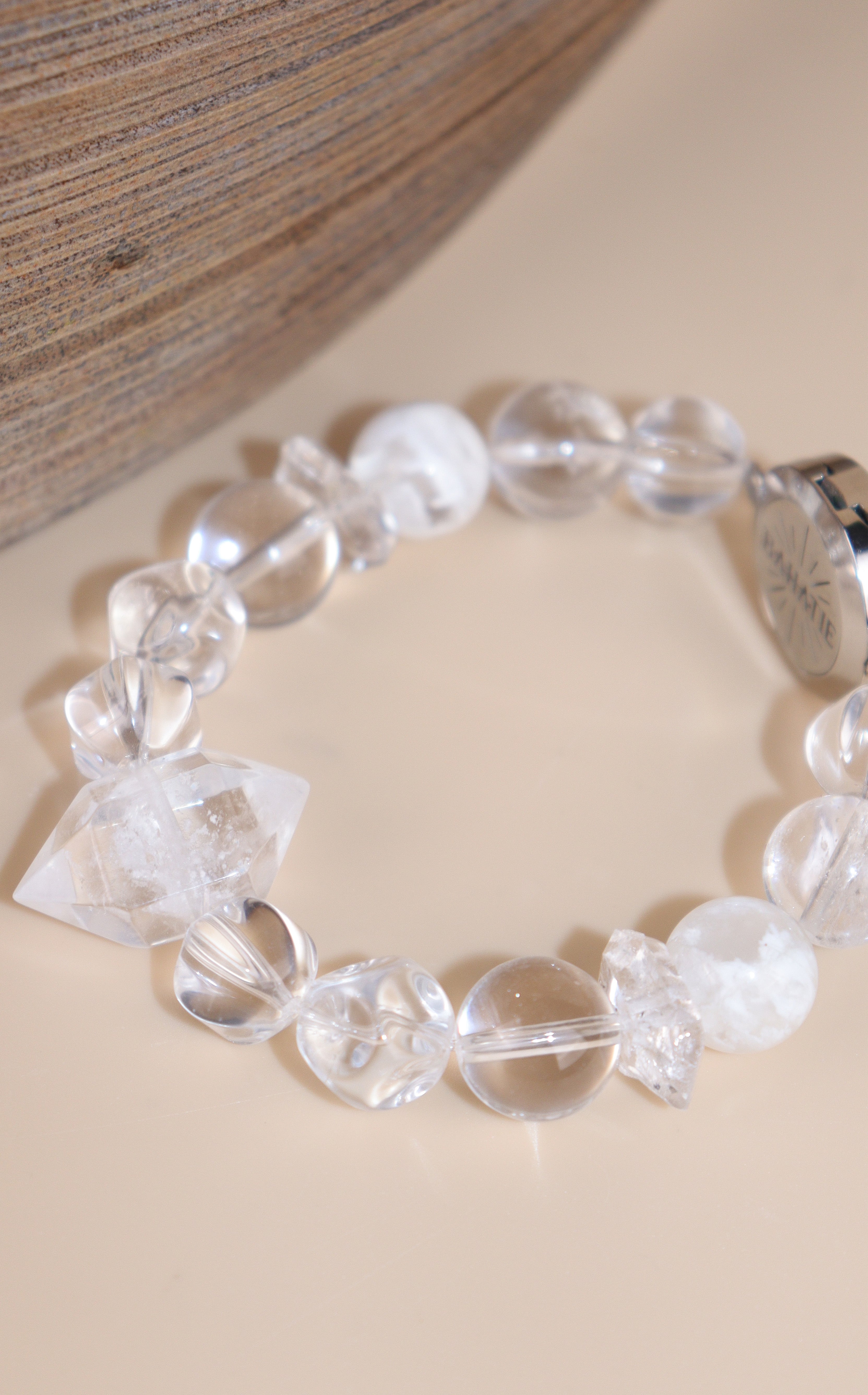 Soulglass White Crystal Diamond Quartz Aromatherapy Bracelet