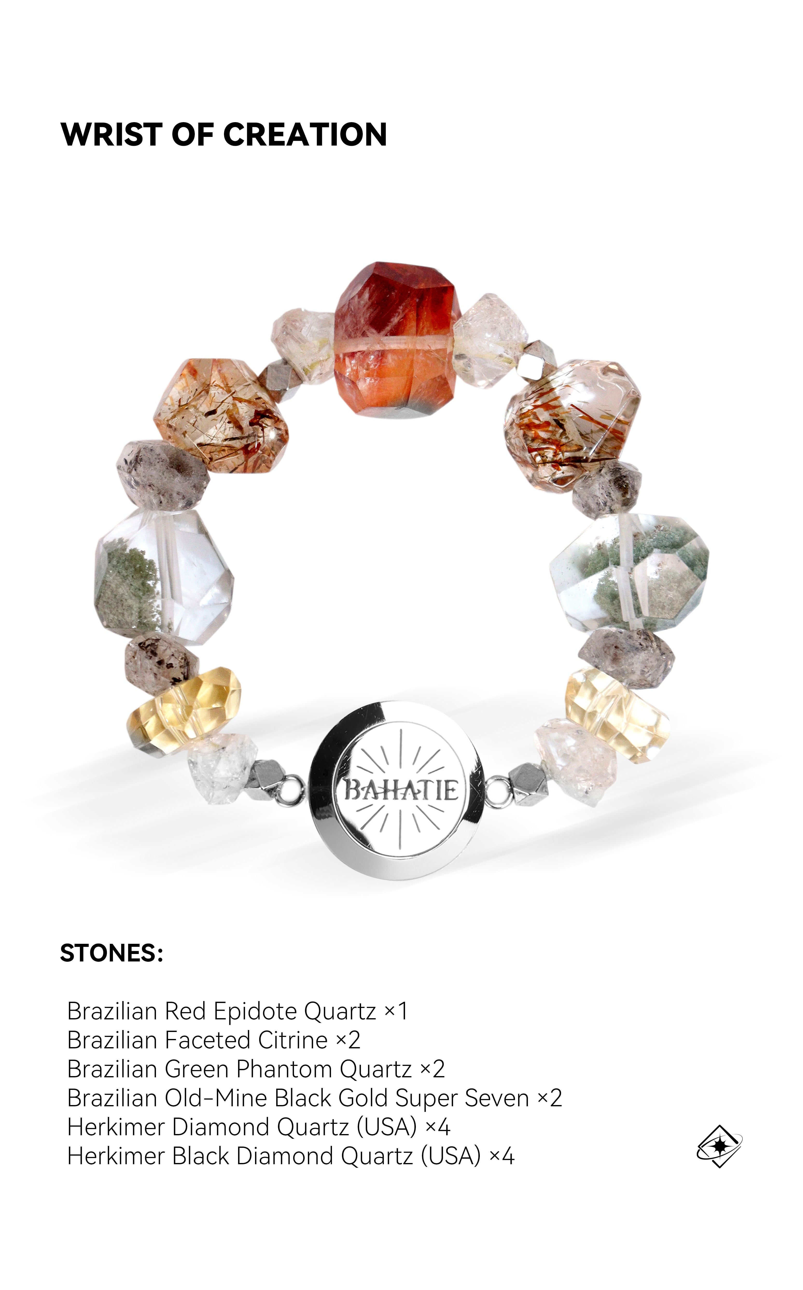 Wrist of Creation Red Epidote Quartz Crystal Aromatherapy Bracelet