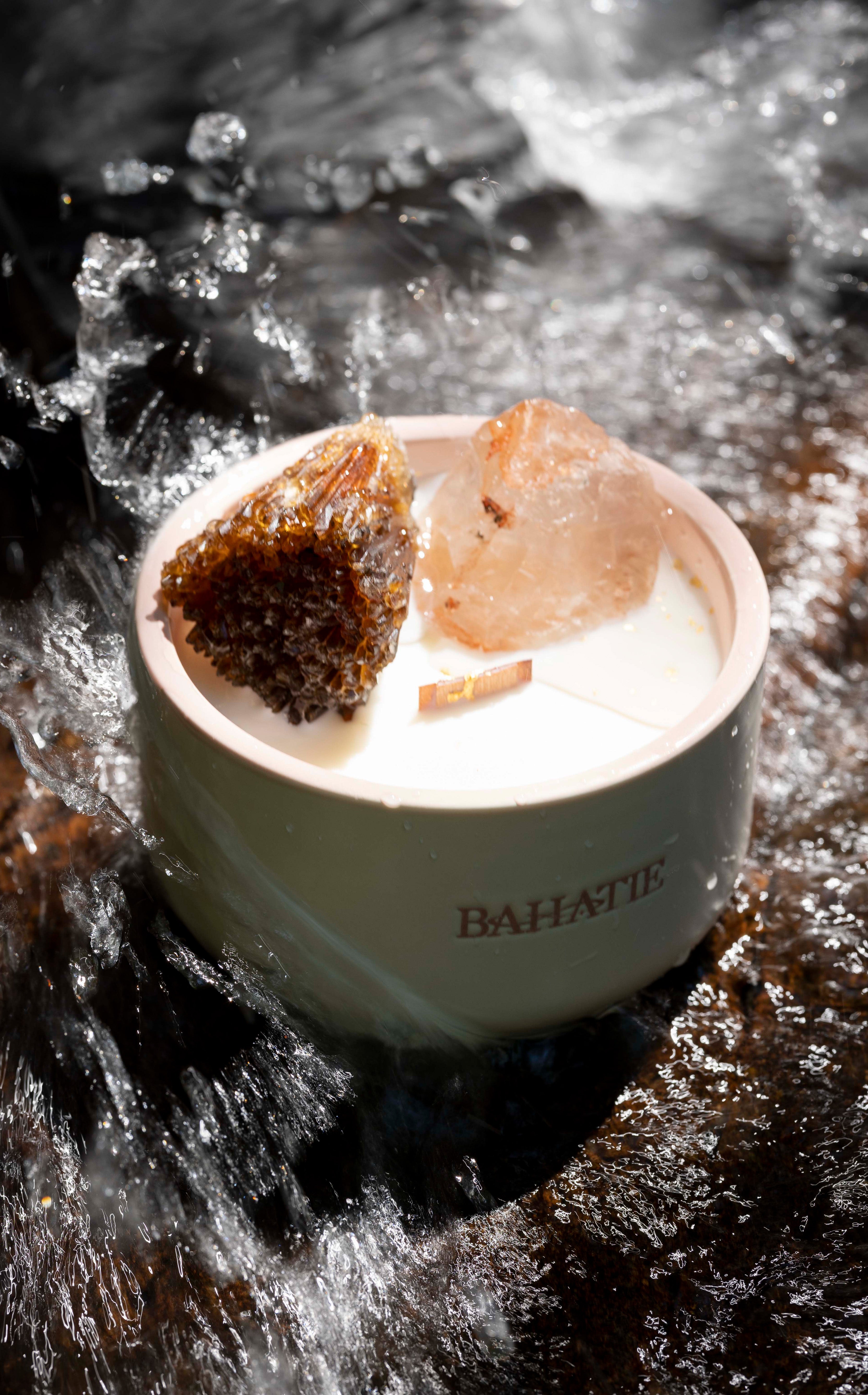 Shower on a Cliff · Sacral Chakra Crystal Candle