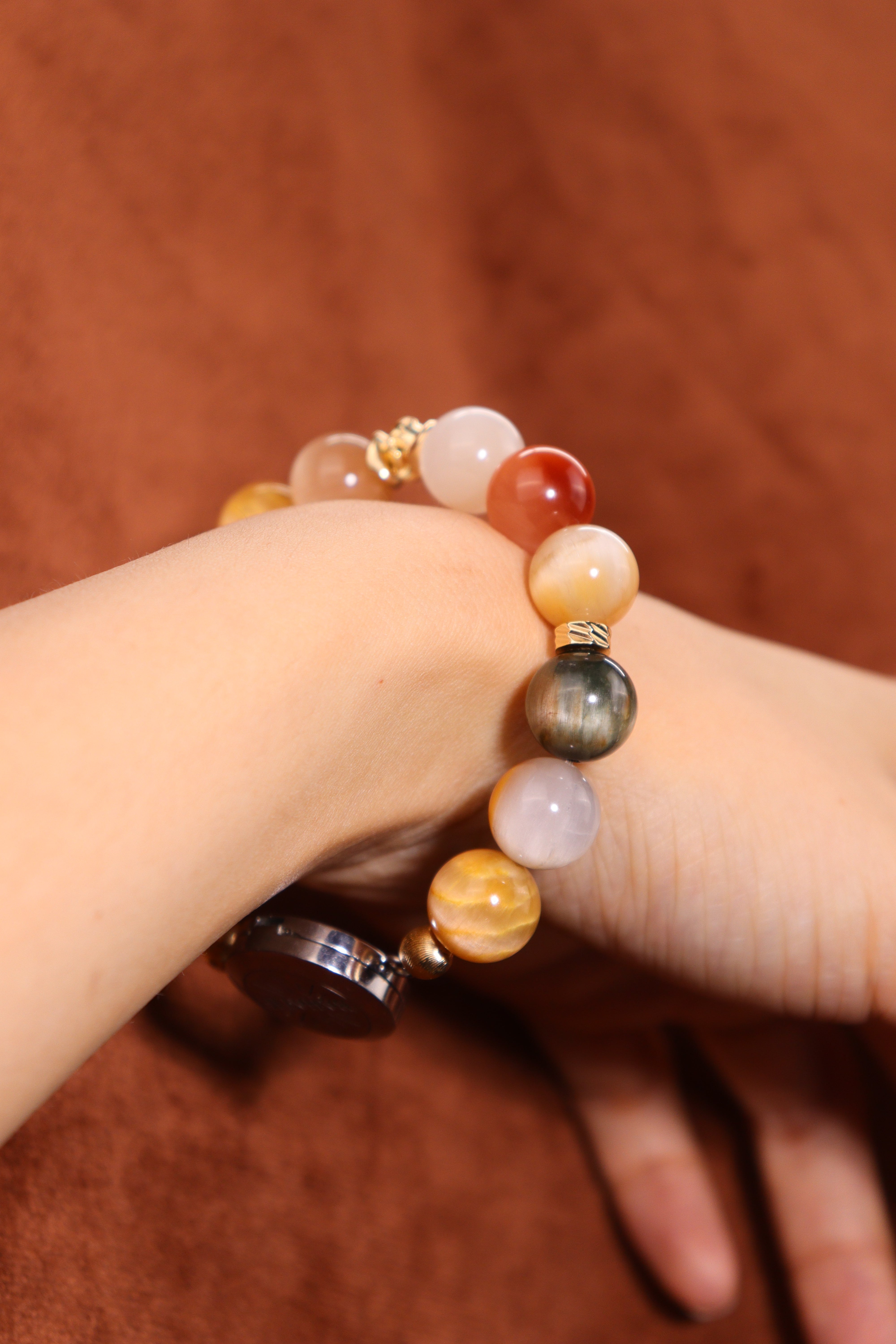 Silkroad Dream Rabbit Hair Quartz Crystal Aromatherapy Bracelet