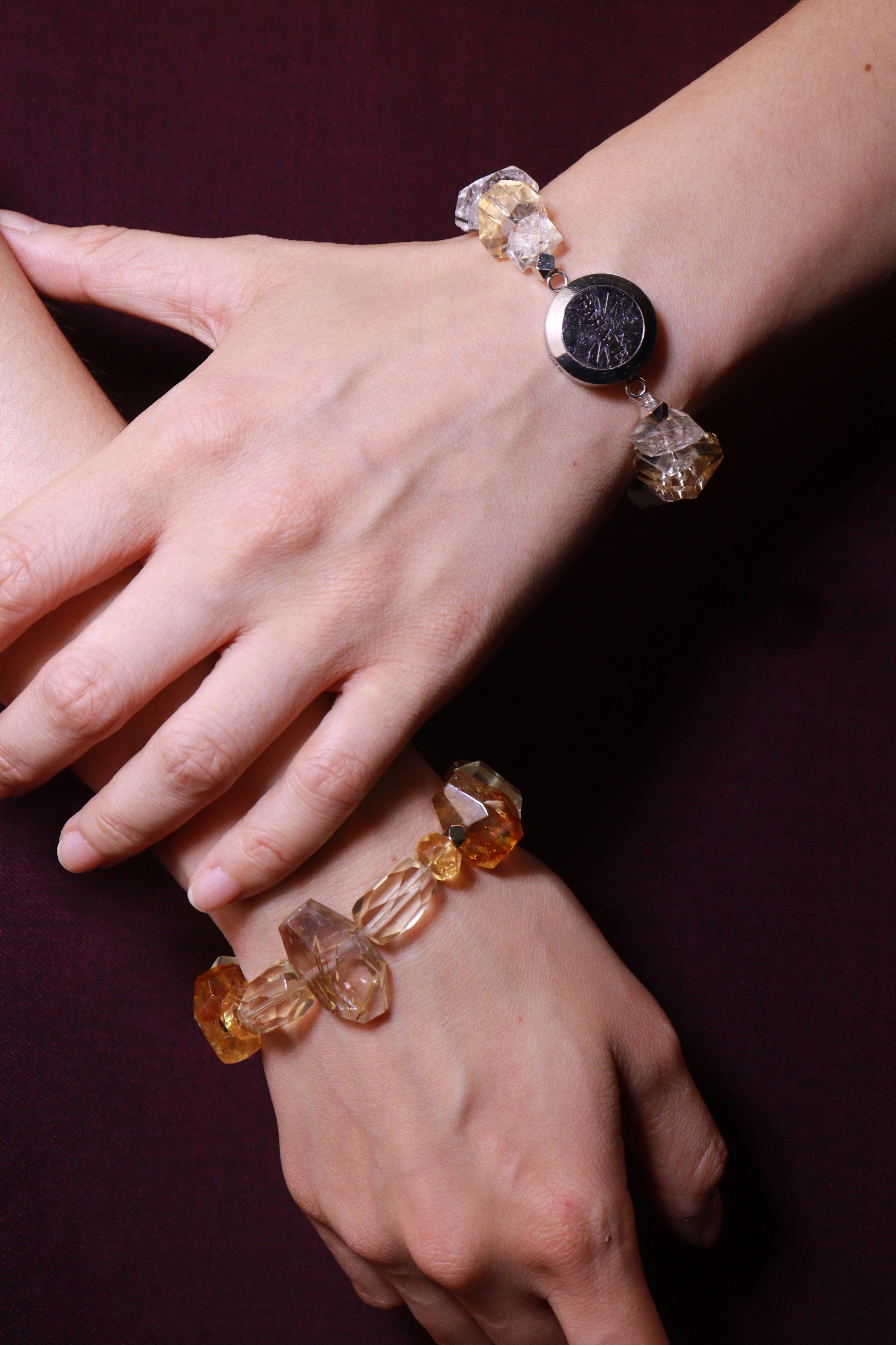 Solar Power Yellow Citrine Crystal Aromatherapy Bracelet