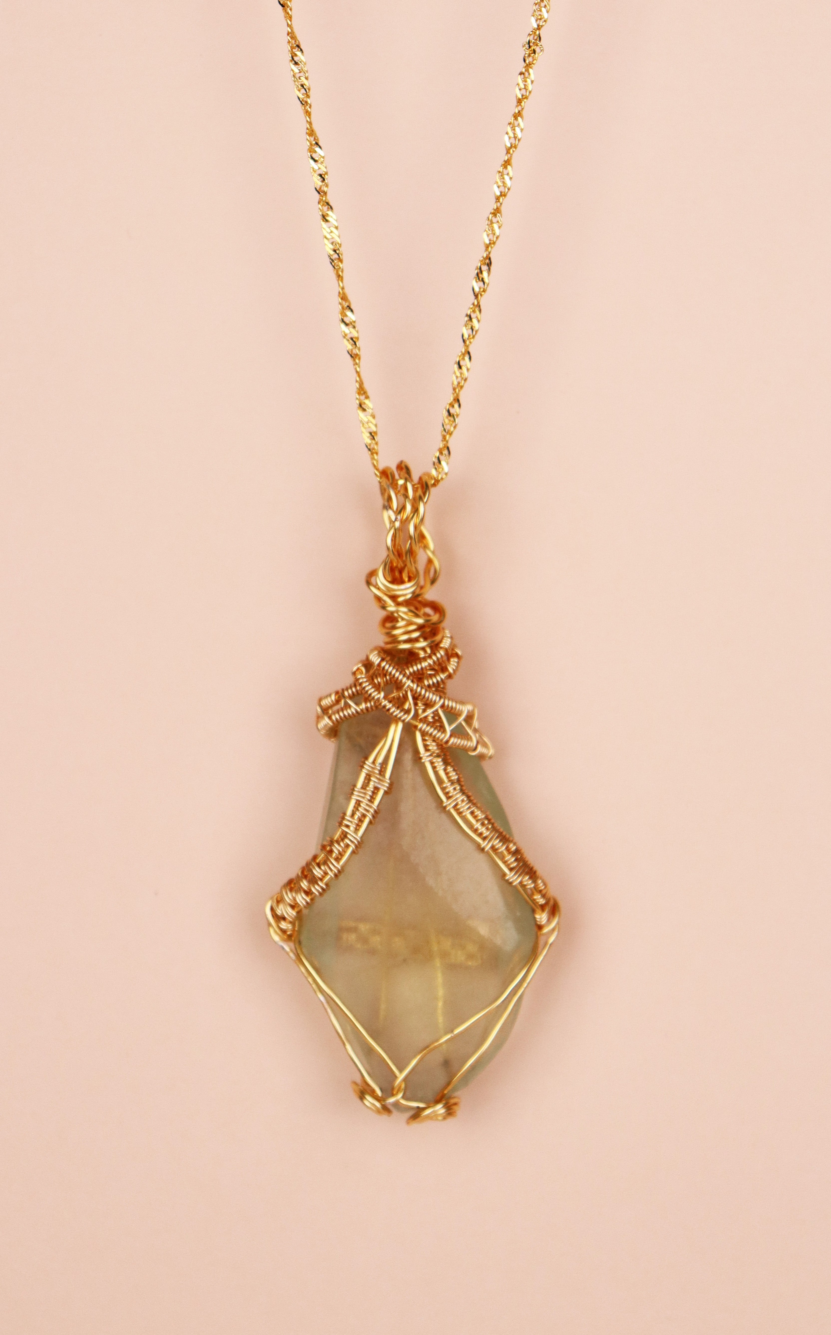 Aqua Charm · Handcrafted Protection Necklace