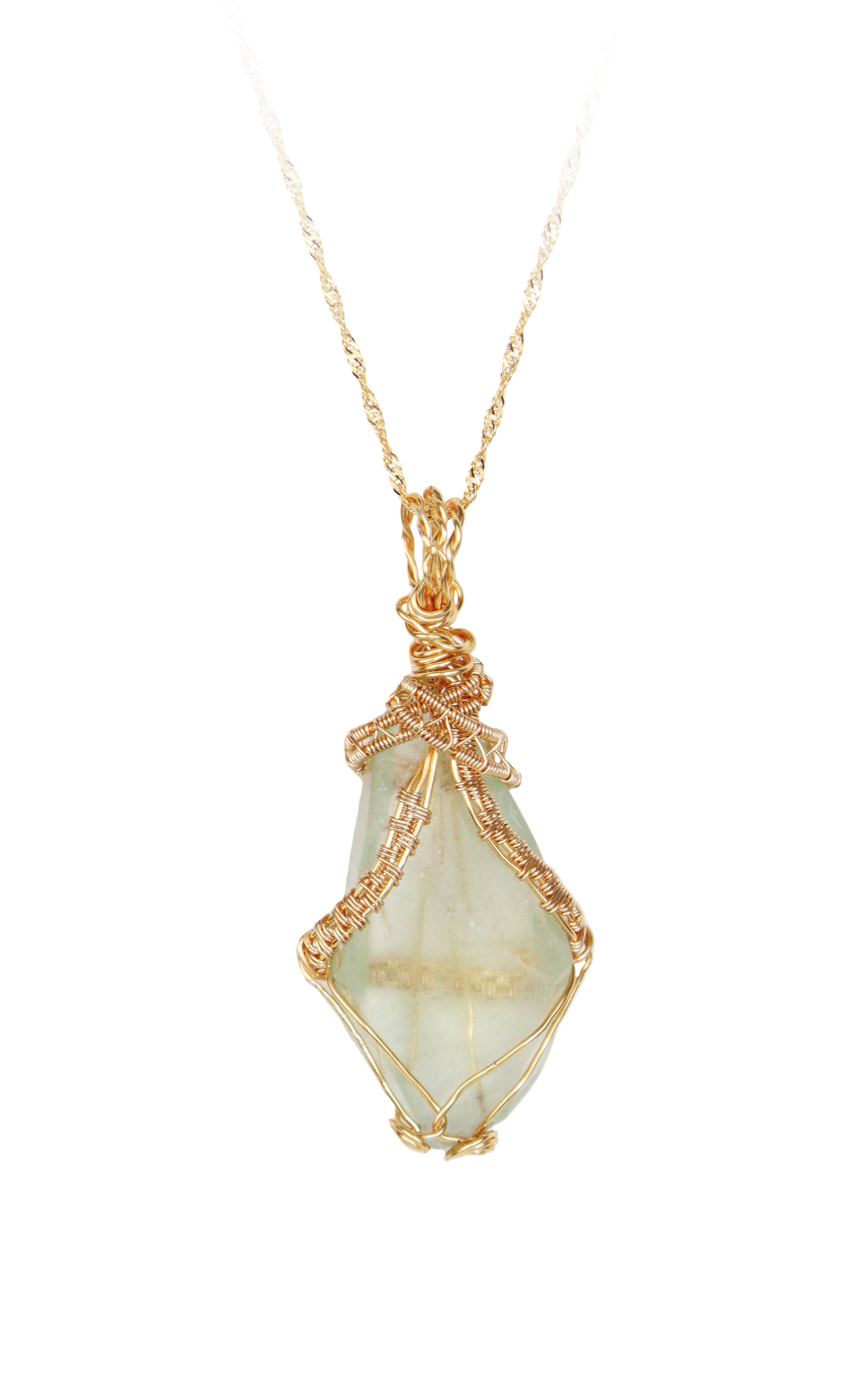 Aqua Charm · Handcrafted Protection Necklace