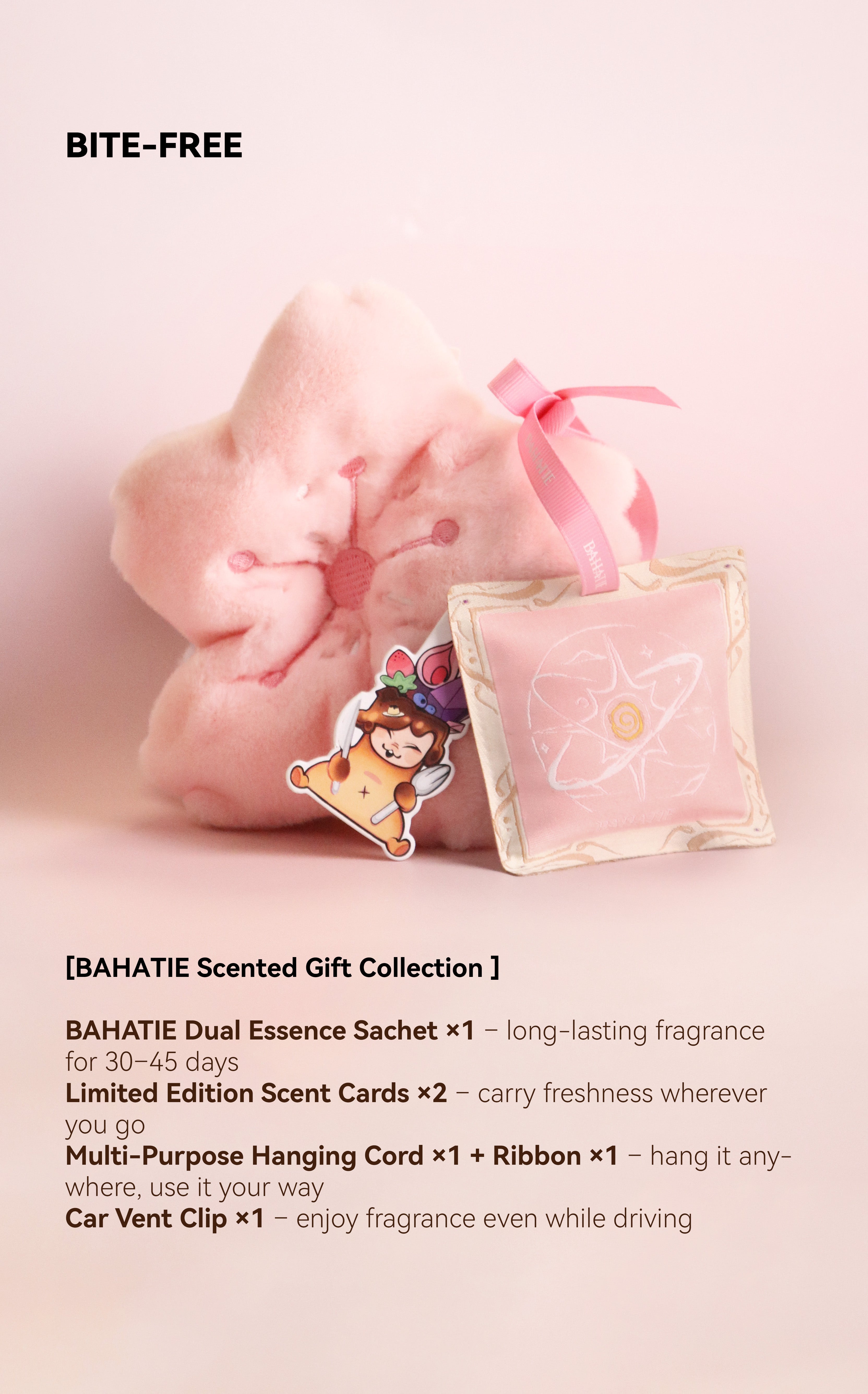 Bite-Free · Dual-Scent Sachet