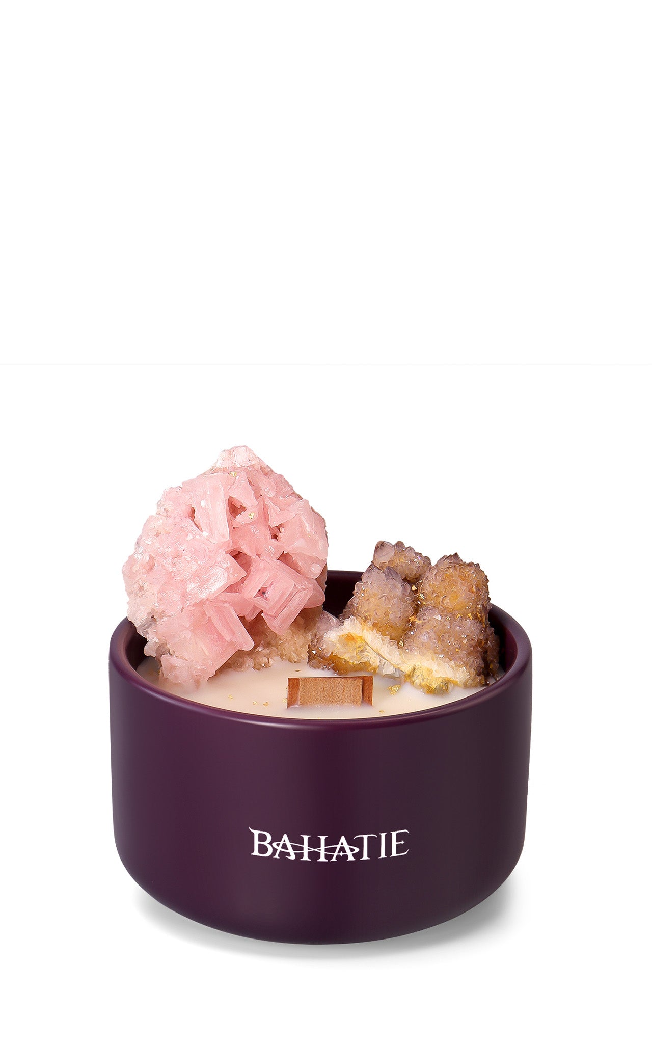 Violet Abyss Twin Essence Energy Stone Candle
