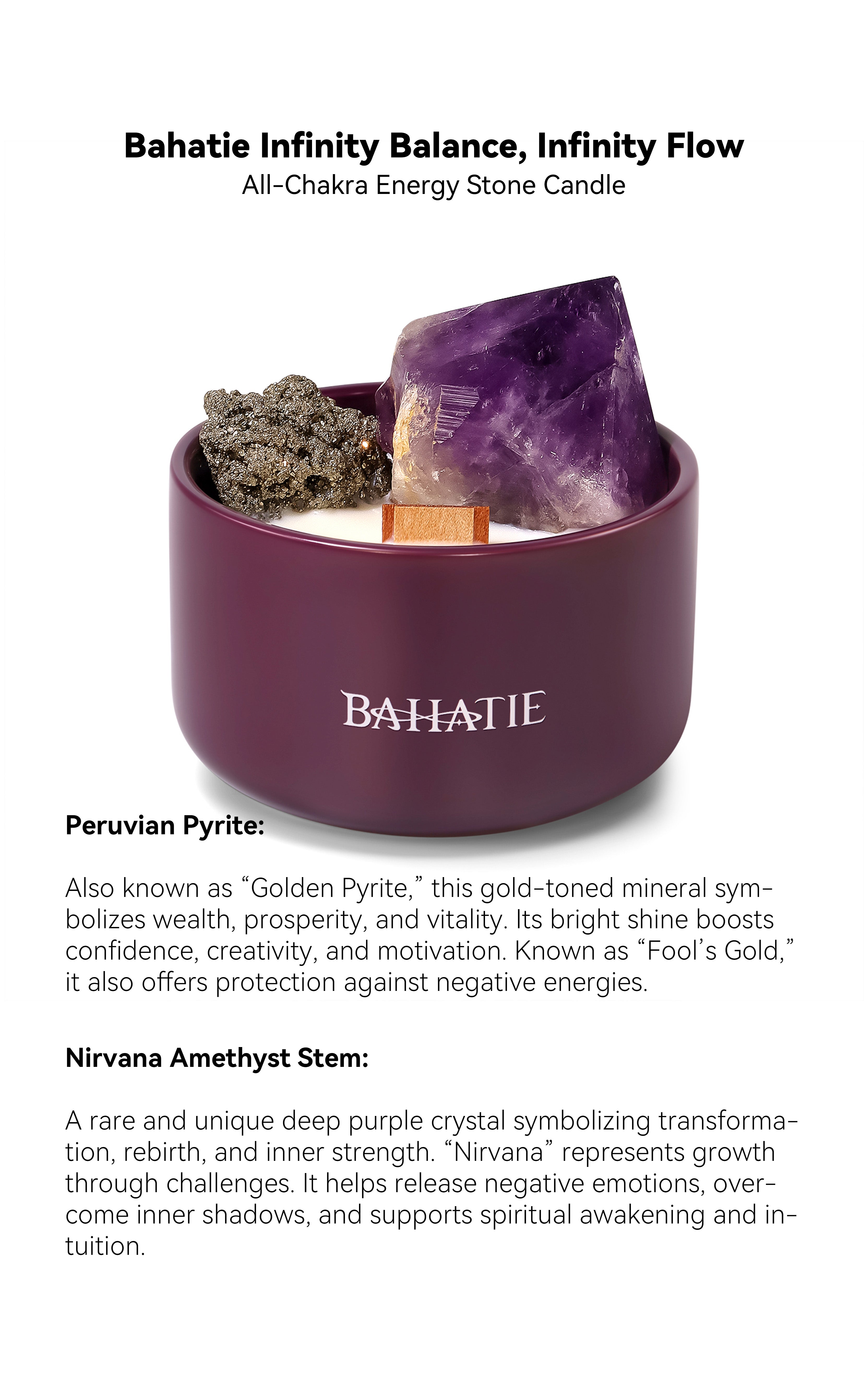 Infinity Balance, Infinity Flow · All-Chakra Crystal Candle