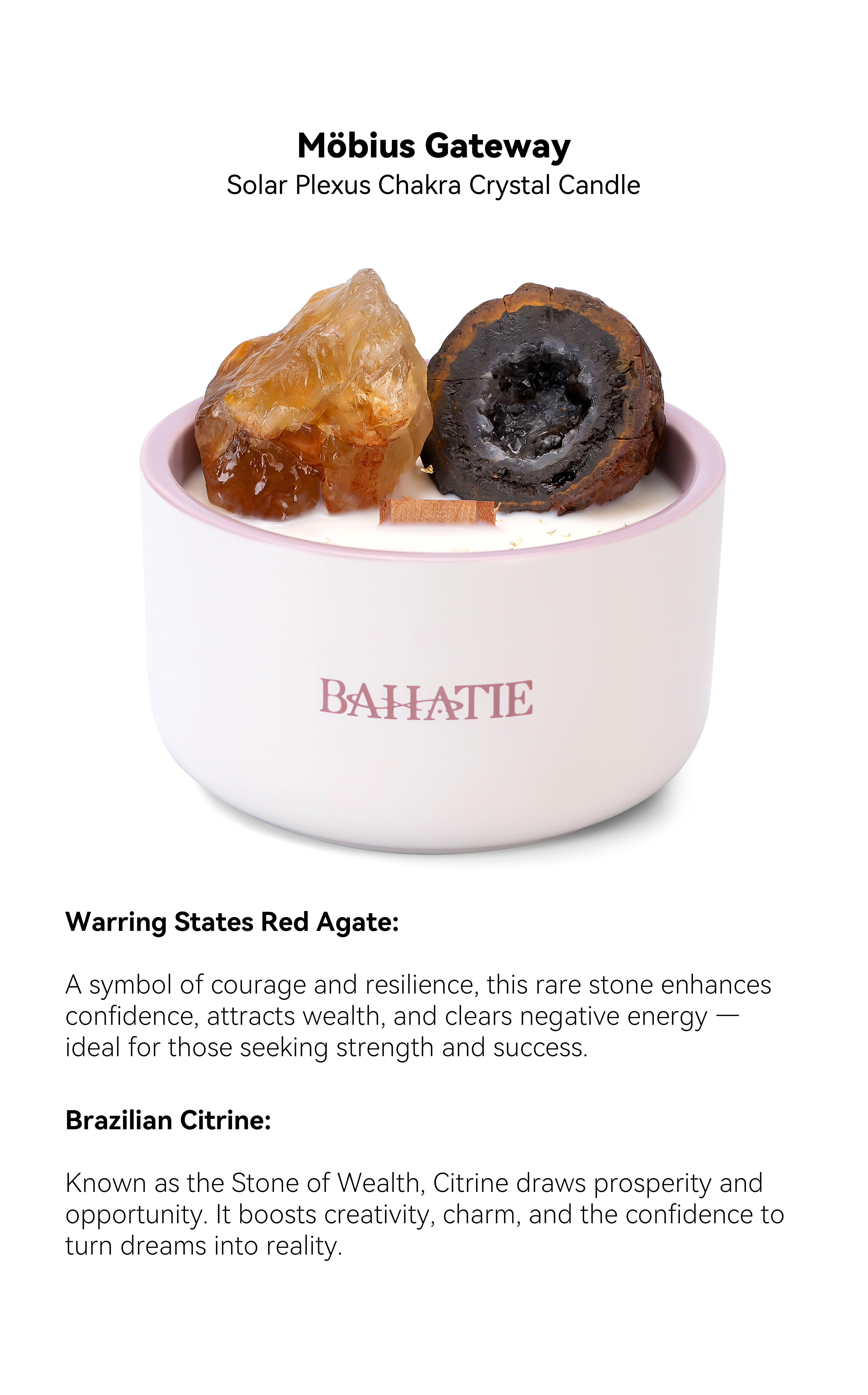 Möbius Gateway · Solar Plexus Chakra Crystal Candle