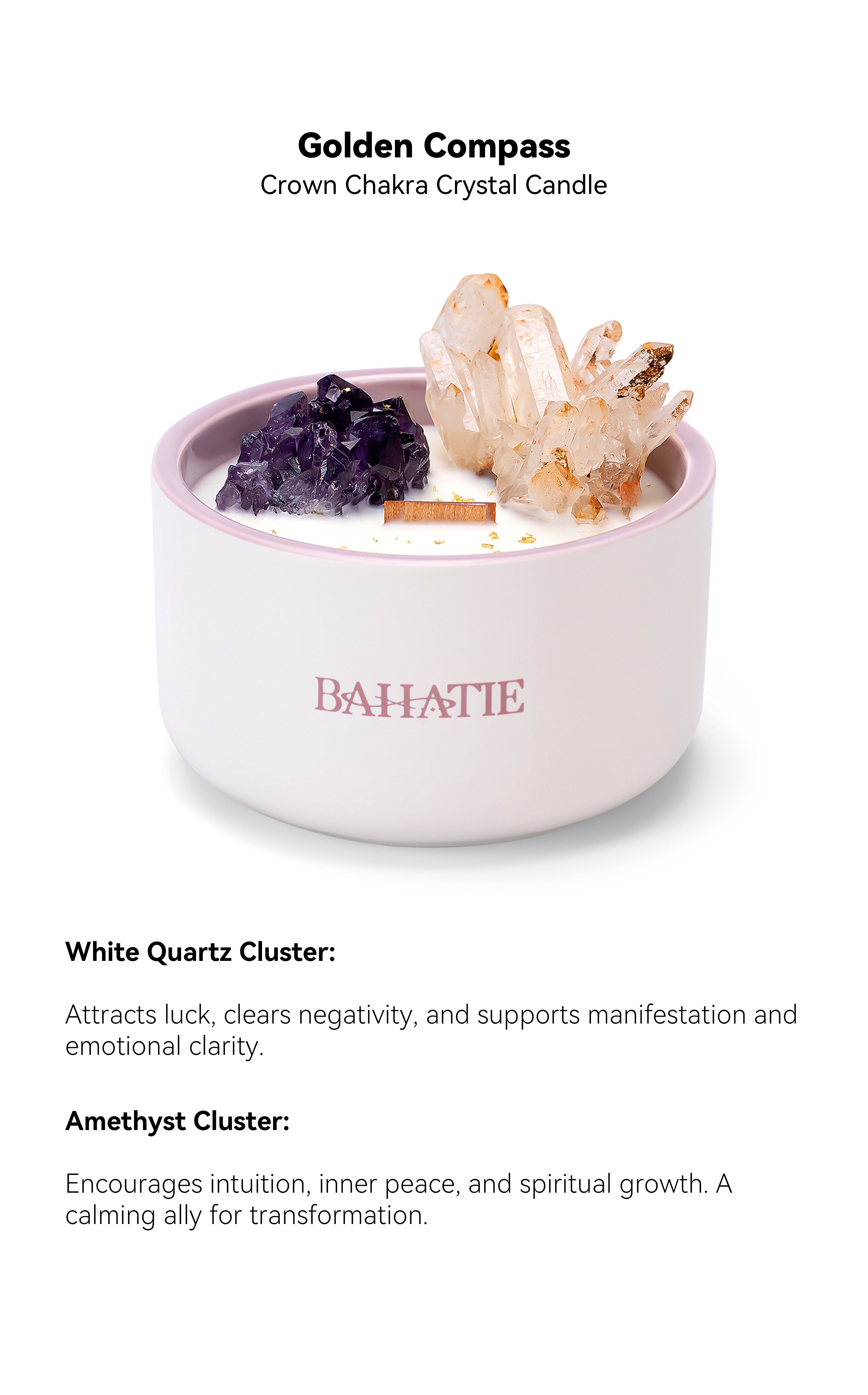 Golden Compass · Crown Chakra Crytal Candle