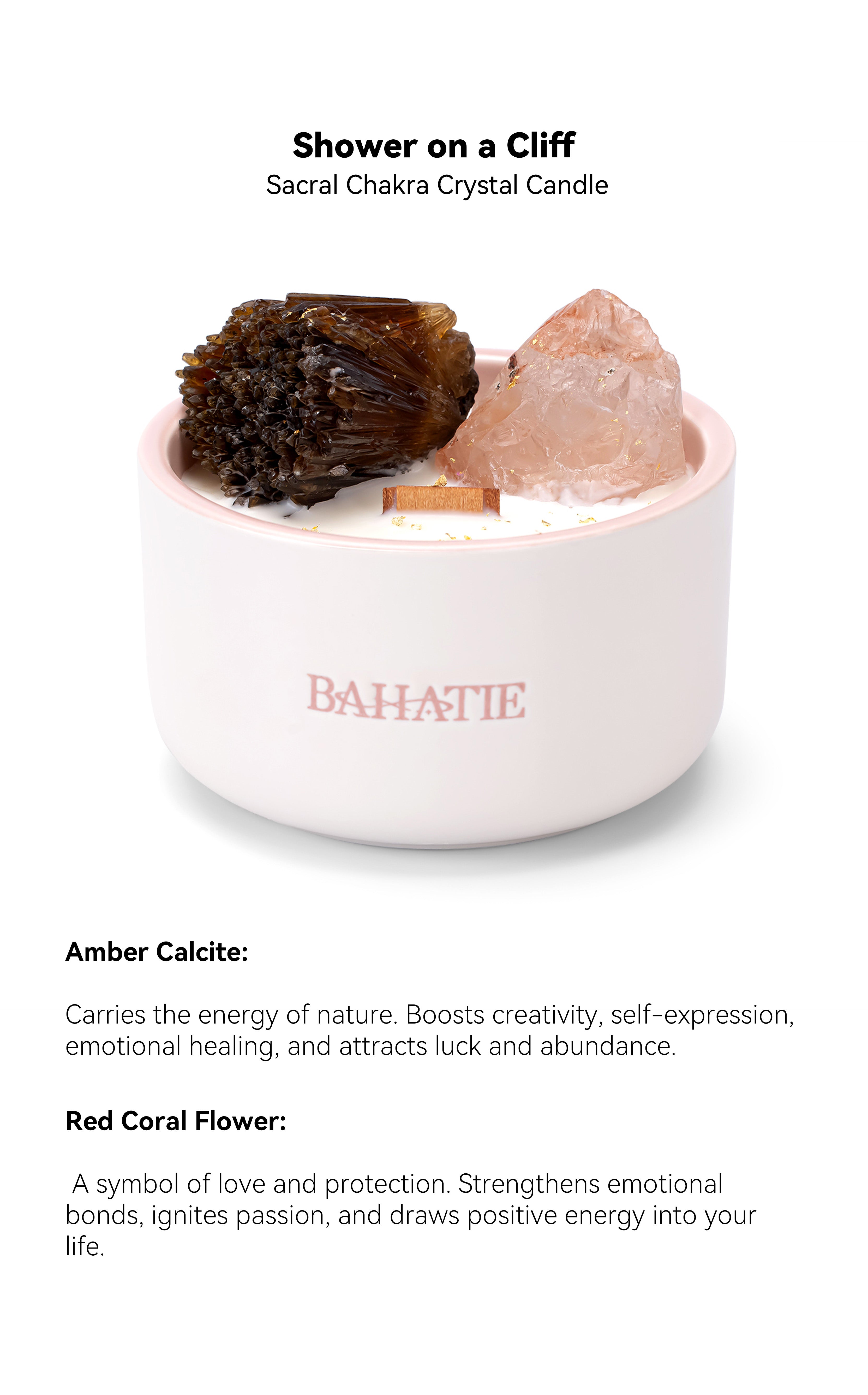 Shower on a Cliff · Sacral Chakra Crystal Candle