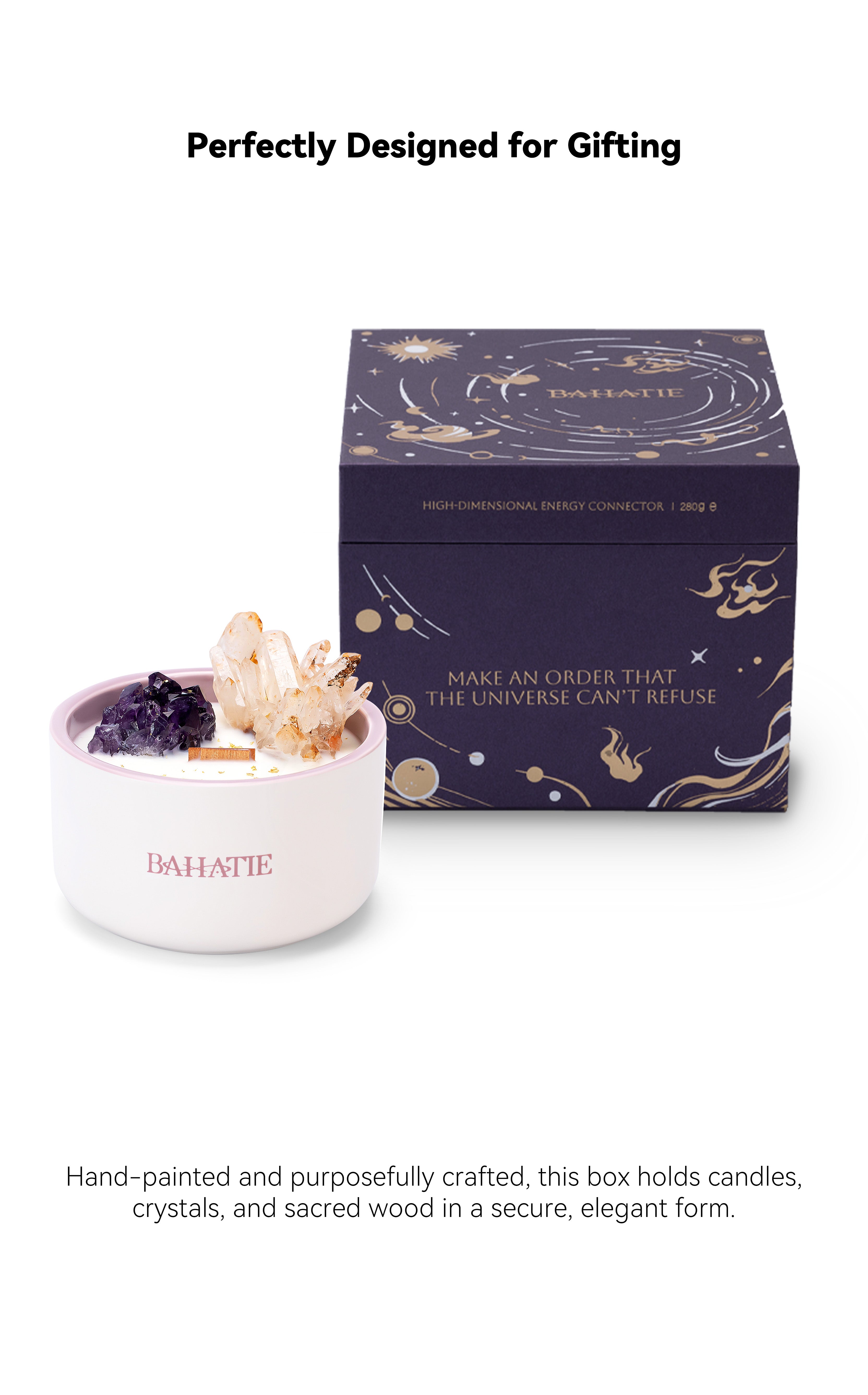 Golden Compass · Crown Chakra Crytal Candle